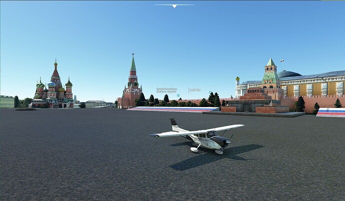 landed in Red Square