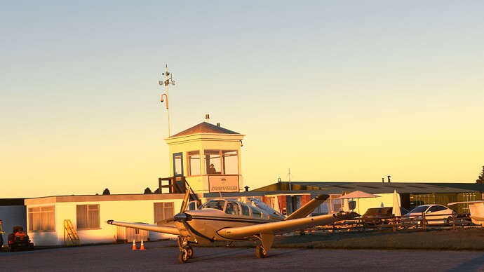 V35 At Andrewsfield in the Sunset