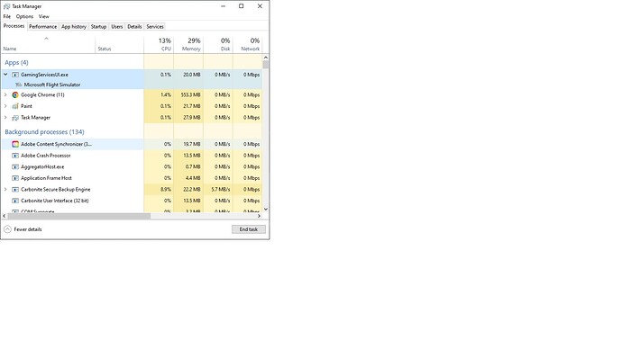 MSFS Hang Task Manager