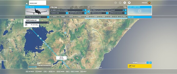 Multiple waypoints leading to IAF C105