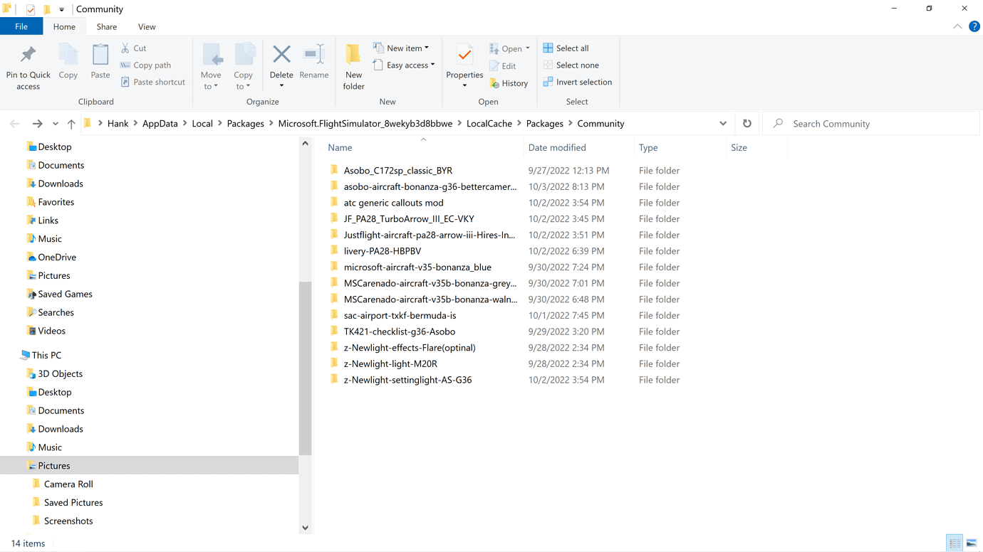 Community Folder Missing General Discussion Microsoft Flight