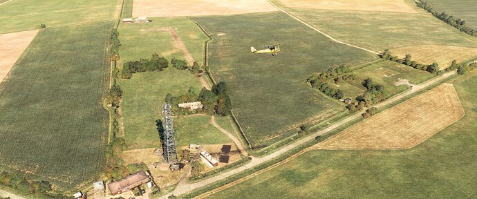 N6635 Over RAF Stenigot Chain Home Radar Tower