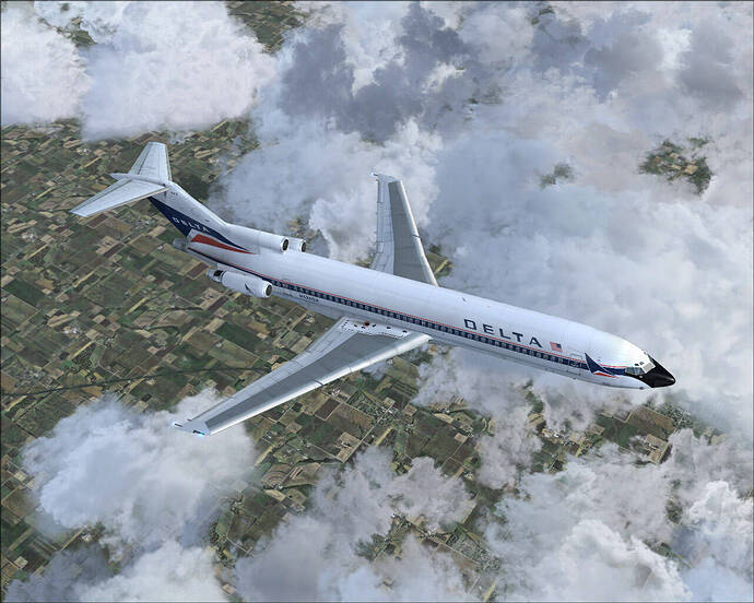 Cross country in a Boeing 727-200