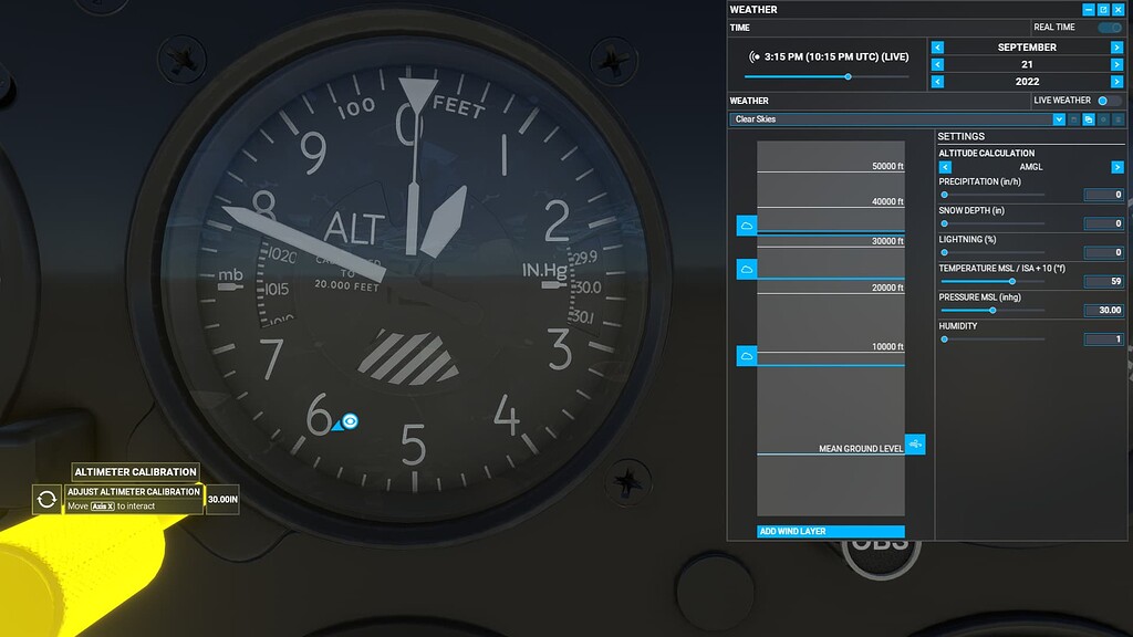 Altimeter Setting Incorrectly Displayed in Window of Various Altimeters