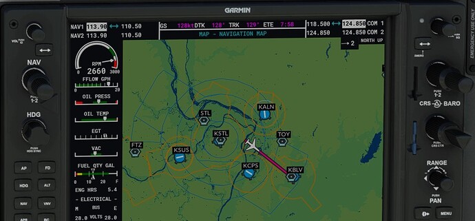 G1000 airspace info