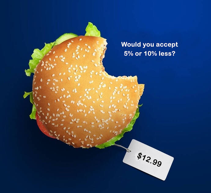 Burger 5% less
