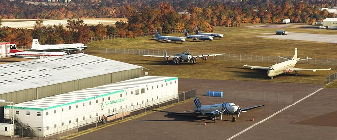 G-AMHJ On the AA Ramp at Coventry, Historic Aircraft Behind