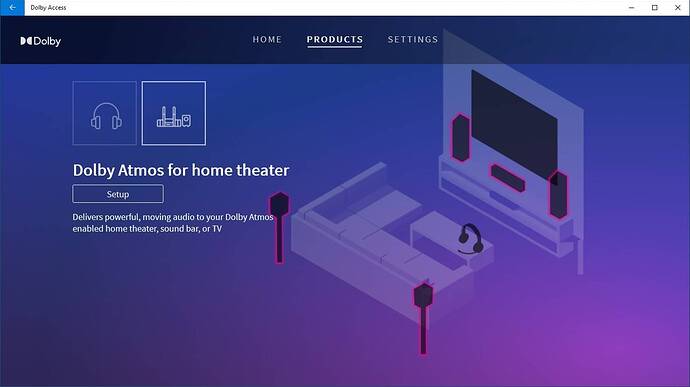 Dolby Access Dolby Atmos for home theater Setup