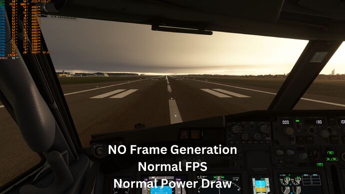 No Frame Generation Normal FPS Normal Power Draw