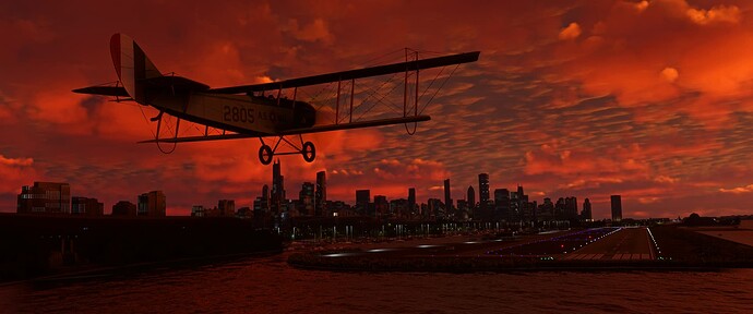 Curtiss Jenny sunset