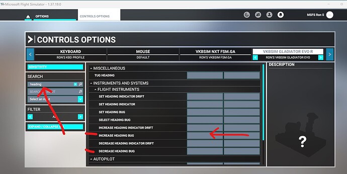 Set Heading Button