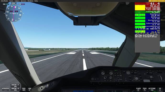 fs2020 on runway fps dx11