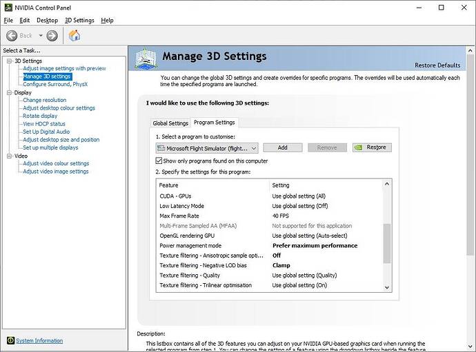 MSFS - Driver Settings 8