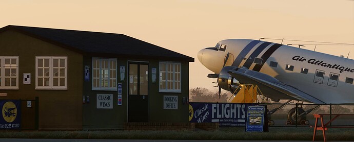 G-AMHJ Waiting at Duxford, Morning