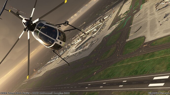 b 20240317 as ORBX Tokyo RJAA Airport McDonnell Douglas 500E 043 best detail curate