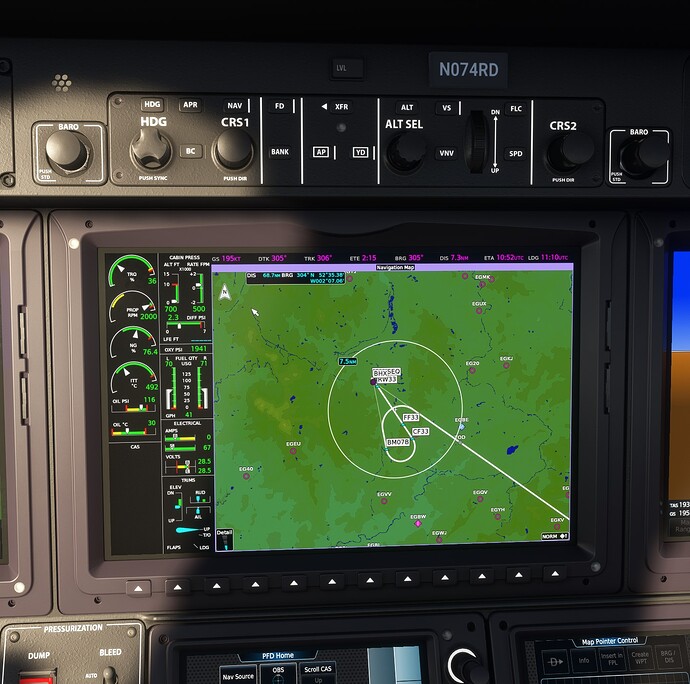 EGBB ILS 33 AP approach with standard turns