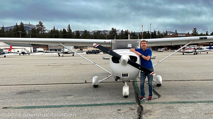Me and my Cessna 172S Skyhawk at Big Bear City airport (L35). Elevation is 6752 feet above mean sea level (MSL)