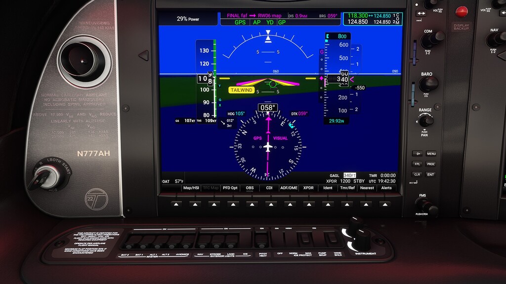 SR22T - Stabilized Approach Tail Wind Warning on Front Quartering Wind ...