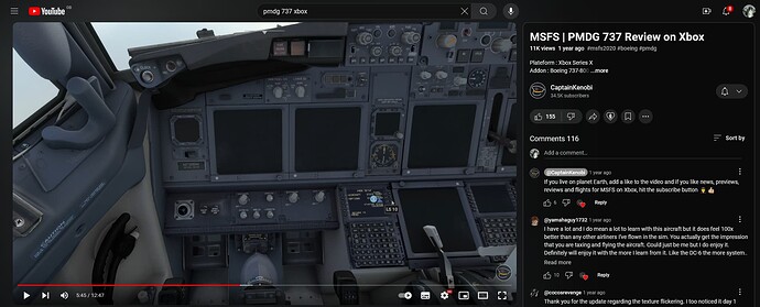 Screenshot 2024-08-13 at 18-28-07 (8) MSFS PMDG 737 Review on Xbox - YouTube