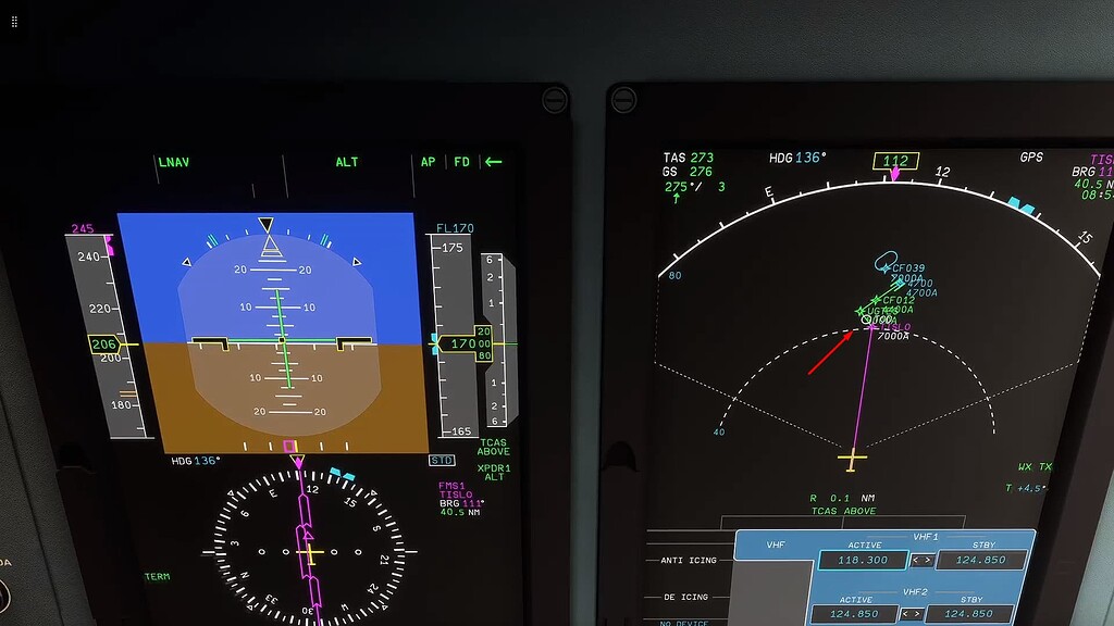 ATR 42/72- TOD appearing at the beginning of the approach