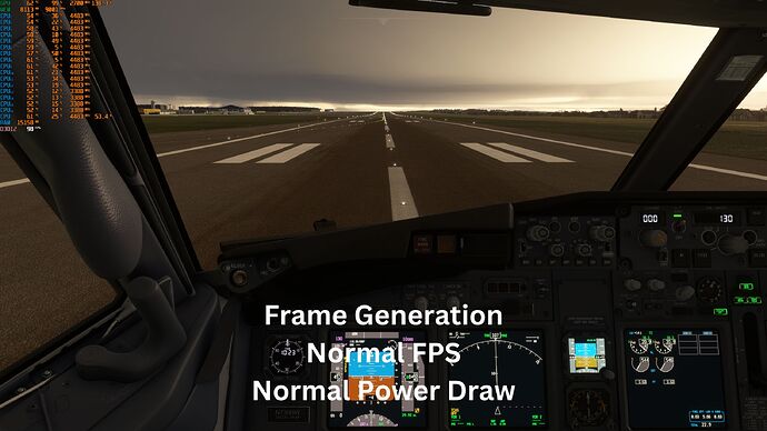 Frame Generation Normal FPS Normal Power Draw