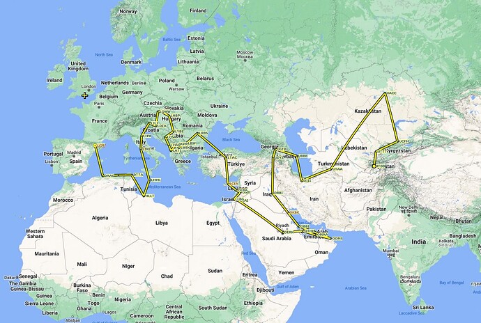 Route So Far