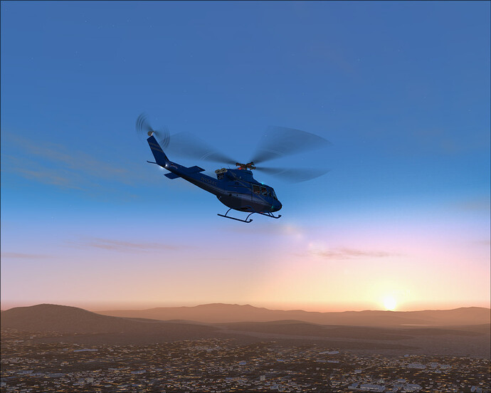 Bell 412 somewhere over Nevada