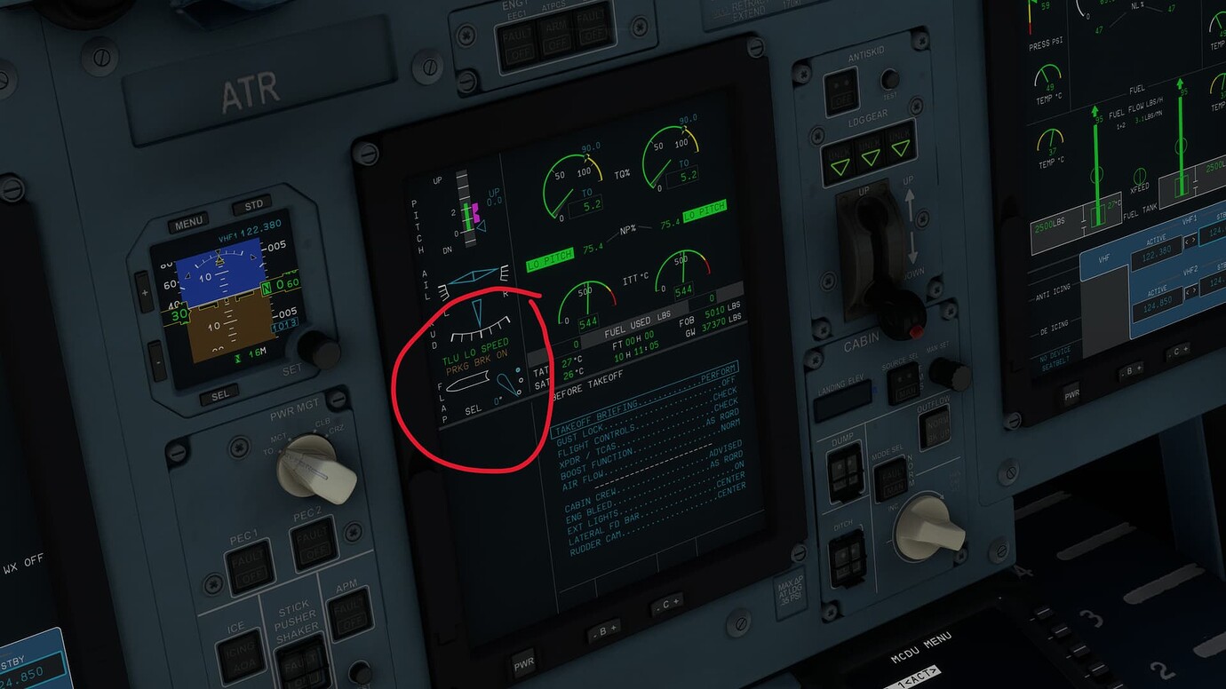 ATR 42600 HighLine Incorrect Flaps Indicator on EWD Aircraft