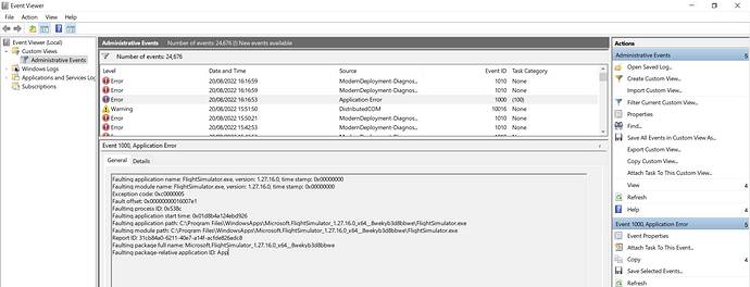 Constant CTD Every Flight Now (ntdll.dll) - #238 By Pardoe94 - Resolved ...