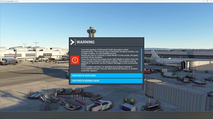 Flight Sim Warning Capture