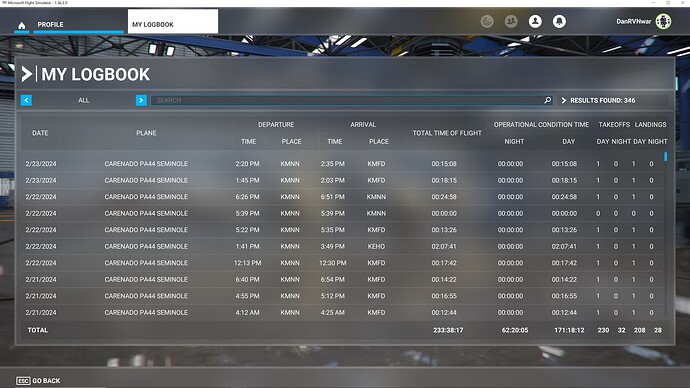 Logbook - MSFS 2020 01