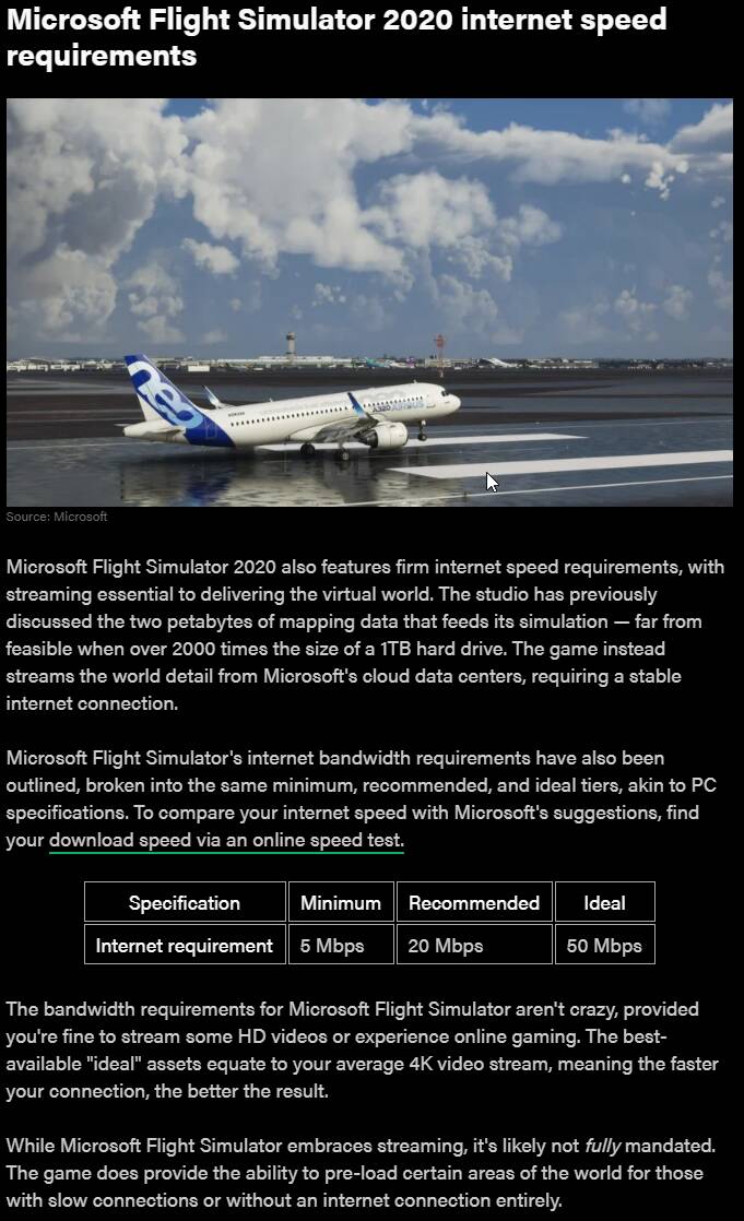 Flight Simulator specs, download size: Minimum, Recommended and Ideal  requirements explained