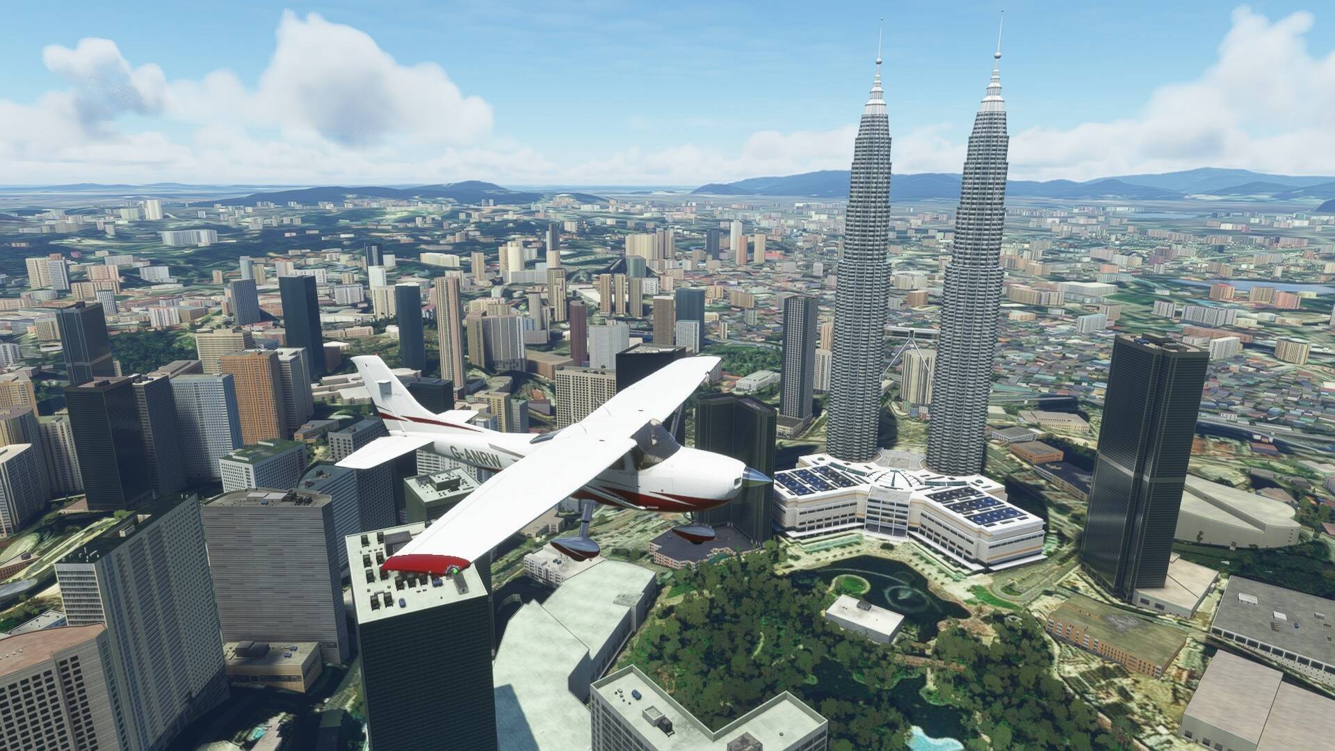 Malaysia Twin Towers from WMSA by Cessna 182 - User Screenshot 