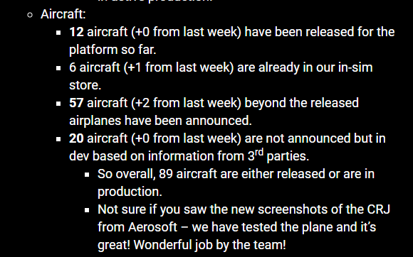 Any New Bigger Aircrafts Like A350 Crj B737 Planned? - Wishlist 