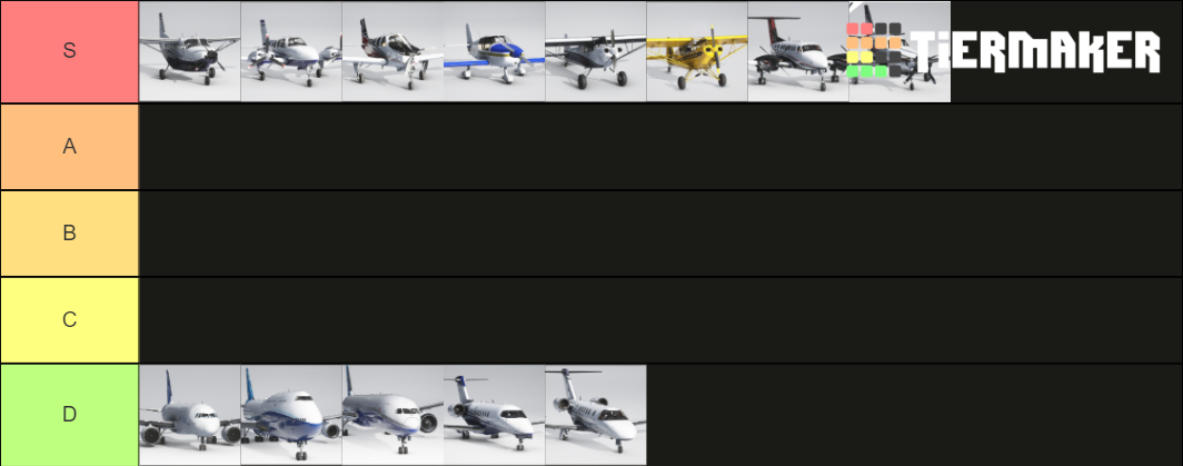 Flight Simulator 2020 planes list