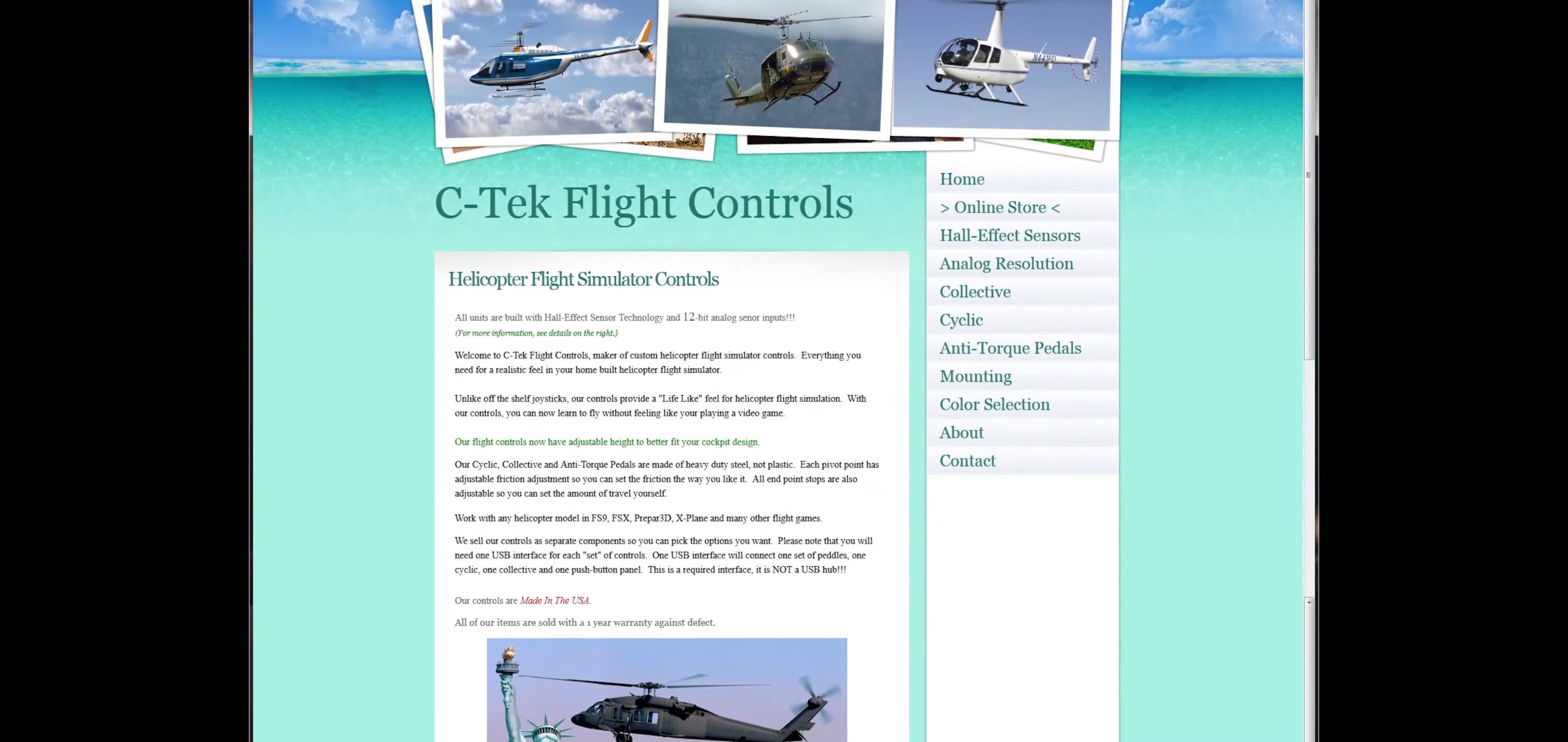 Helicopter Aircraft flight Simulator controls, cyclic collective