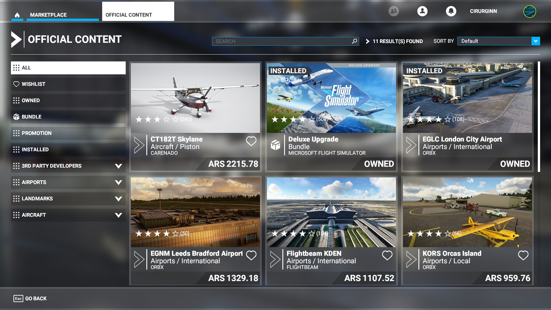 Microsoft Flight Simulator  Marketplace Update (week of August 12