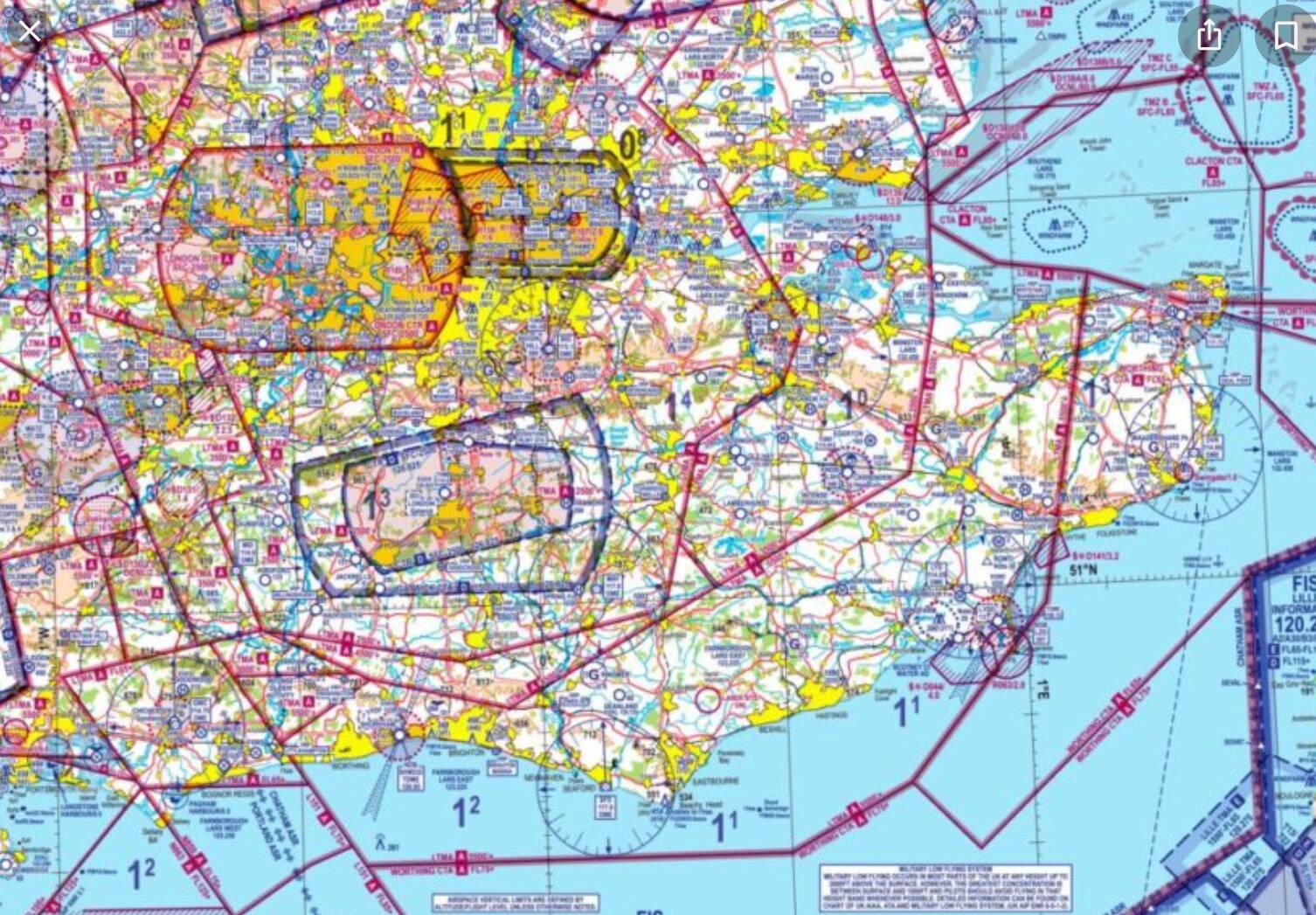 What are the blue an yellow lines on the VFR Map? - General Discussion ...