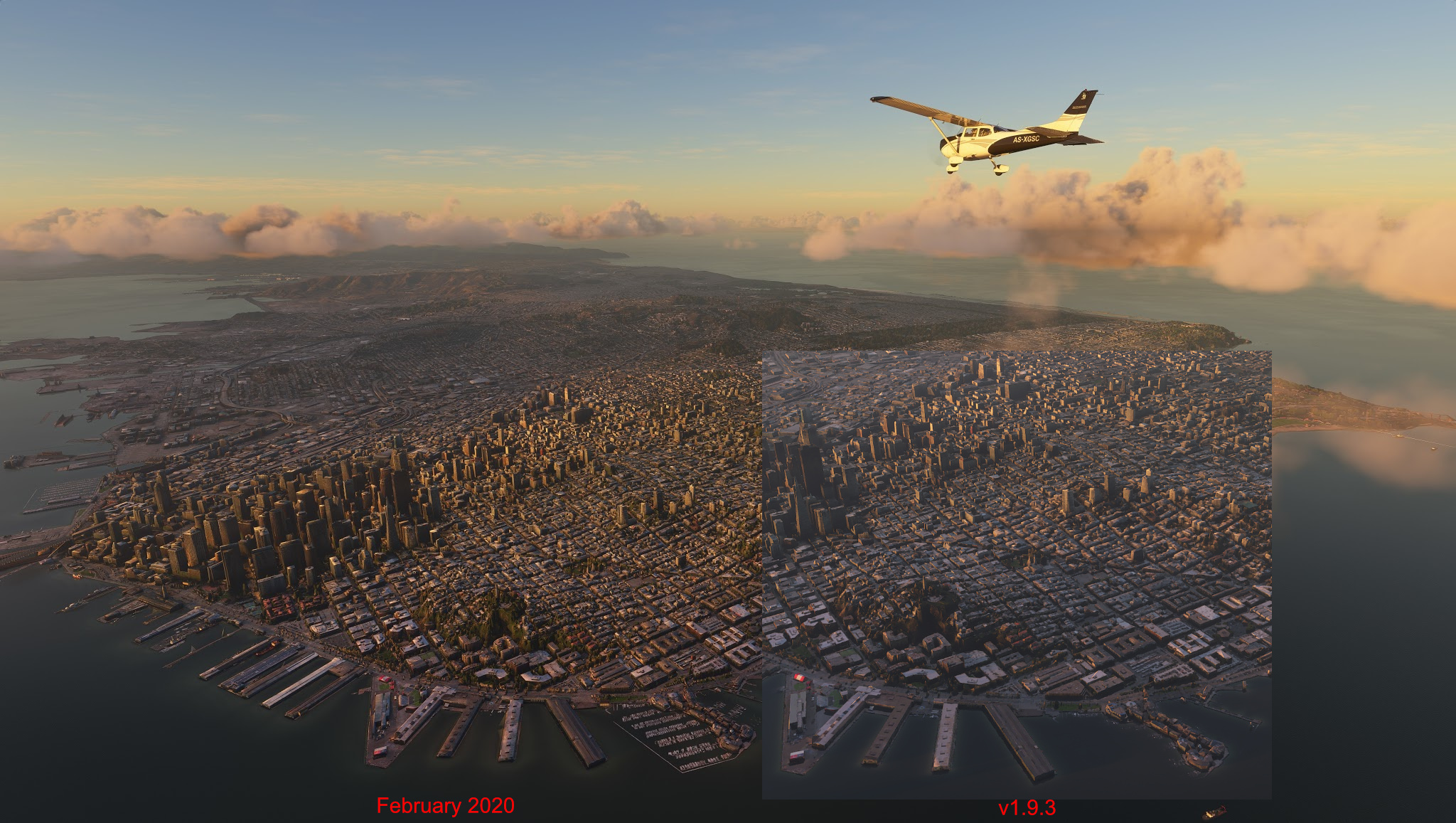 Flight Sim 2020: photorealistic cities