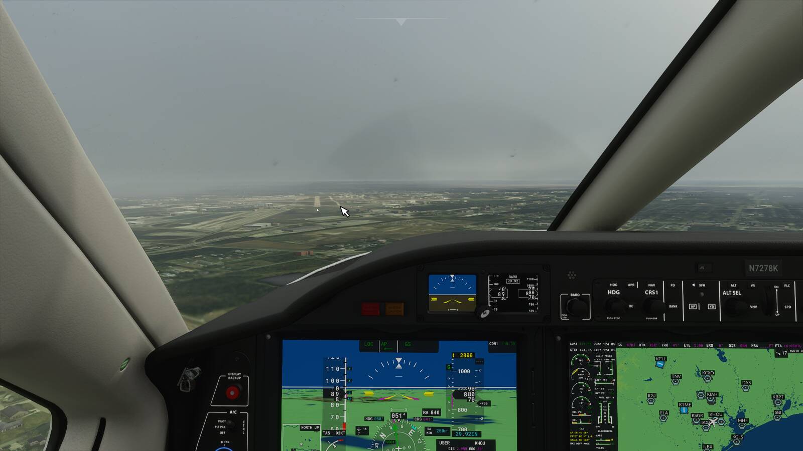 IFR Landing at KHOU Under Stormy Skies Screenshots Microsoft Flight