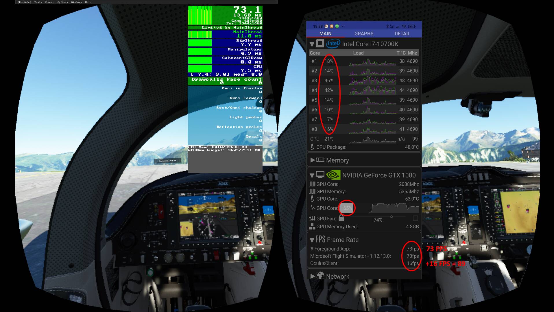 FS2020 is not using all the GPU and CPU power in VR - Could this ...