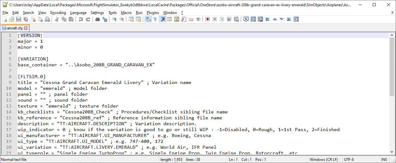 Aircraft.cfg files General Discussion Microsoft Flight Simulator Forums