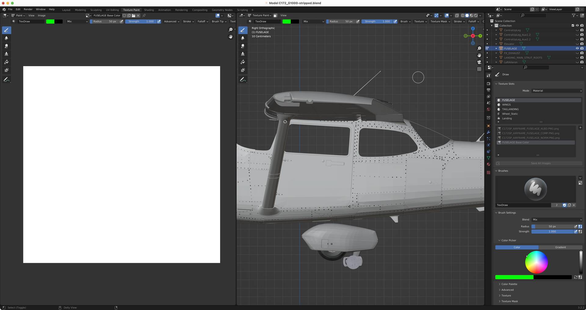 Blender importer - problem with the rivets (C172) get no further ...