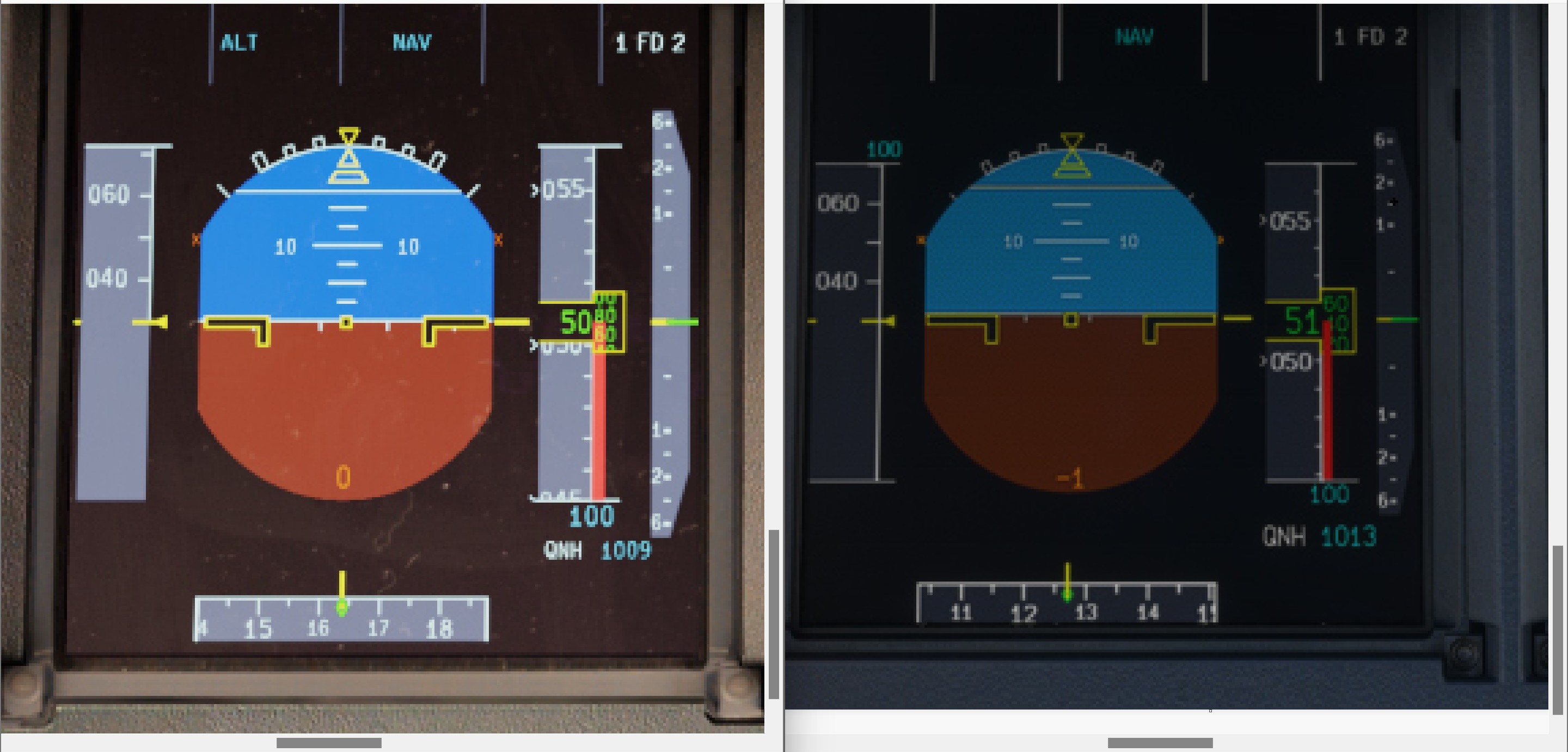 Nav lights dec in size the more zoomed in you are - Microsoft