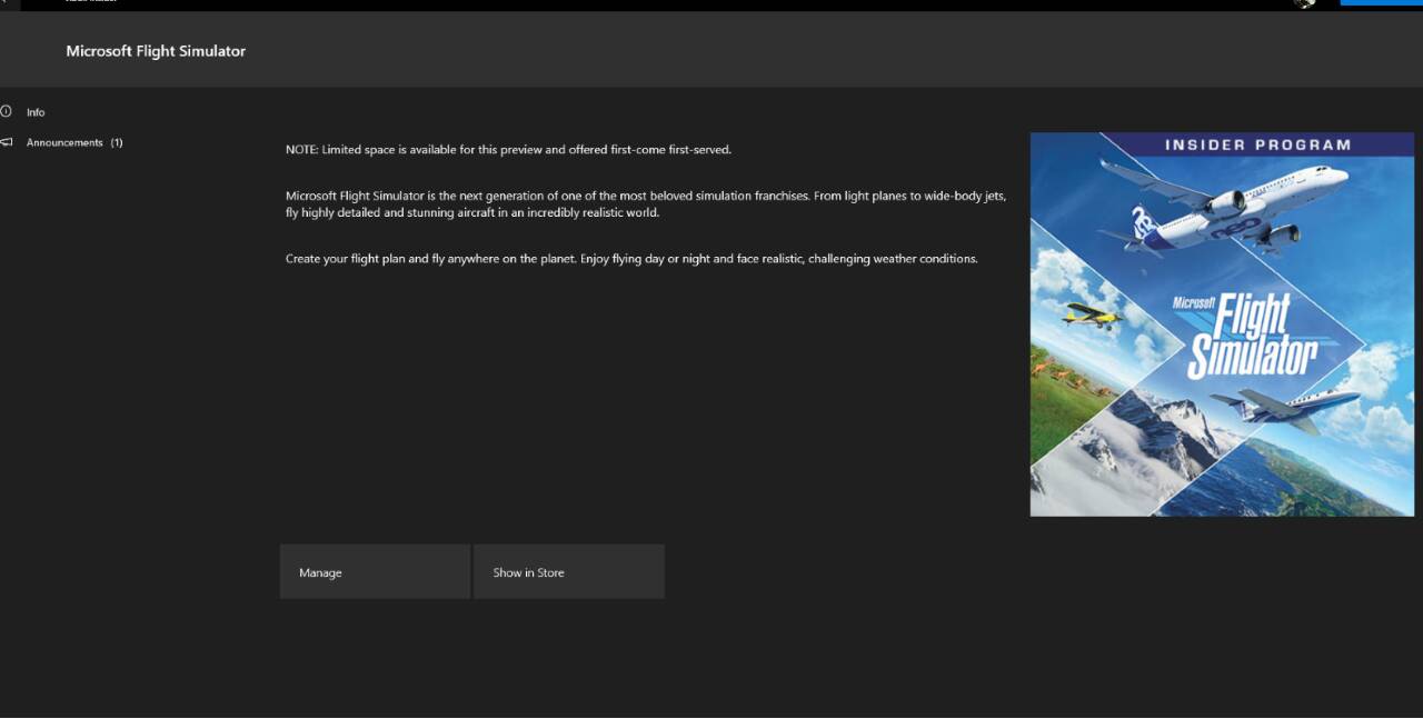 Microsoft Flight Simulator on Xbox, release date, time & file size