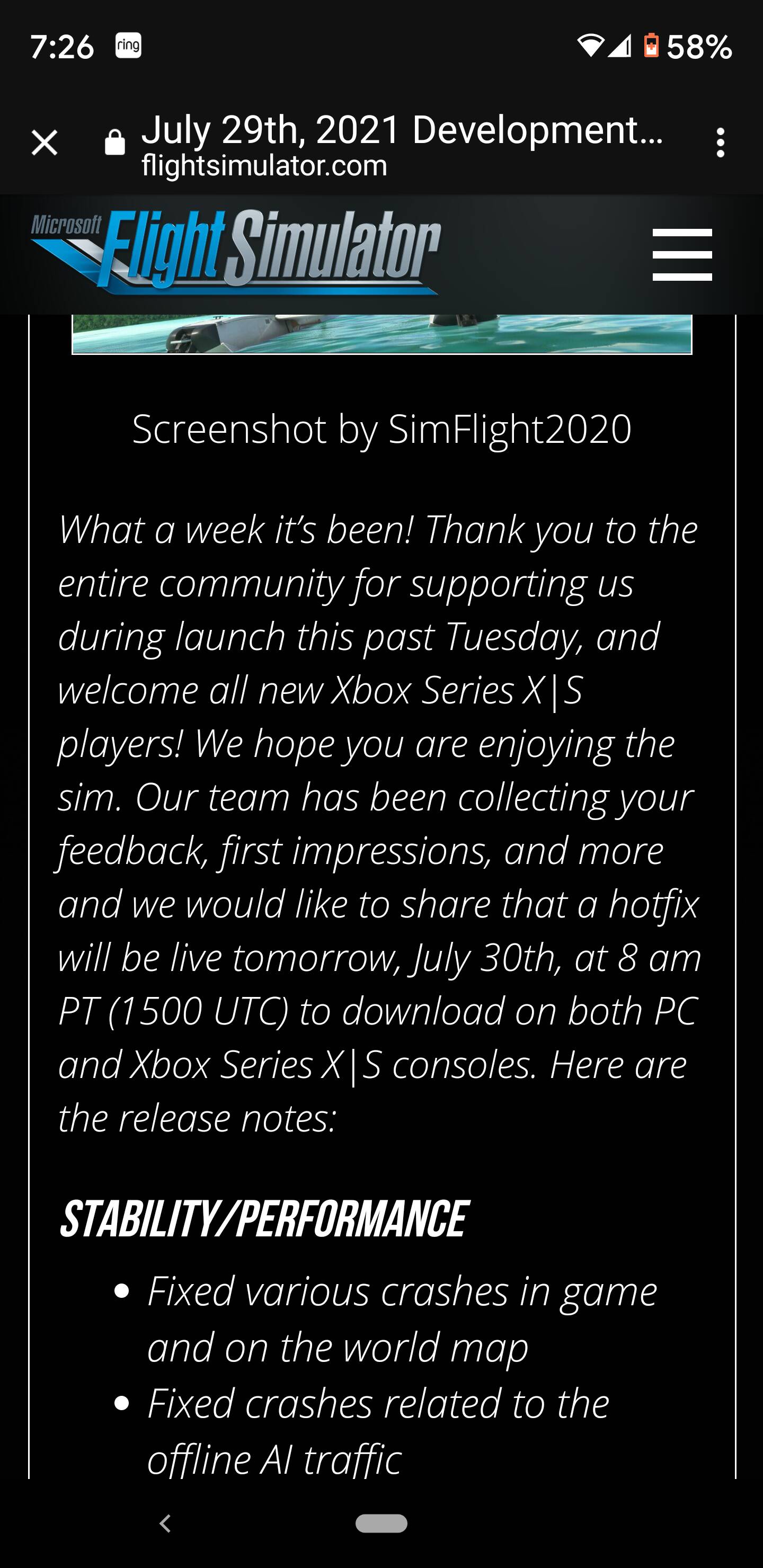 Repeated CTD's 1.18.14.0 & 1.18.15.0 - Resolved - Microsoft Flight