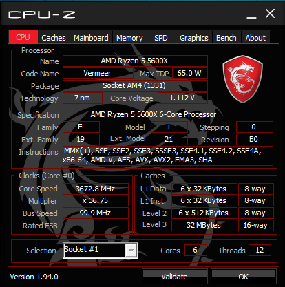 CPU info