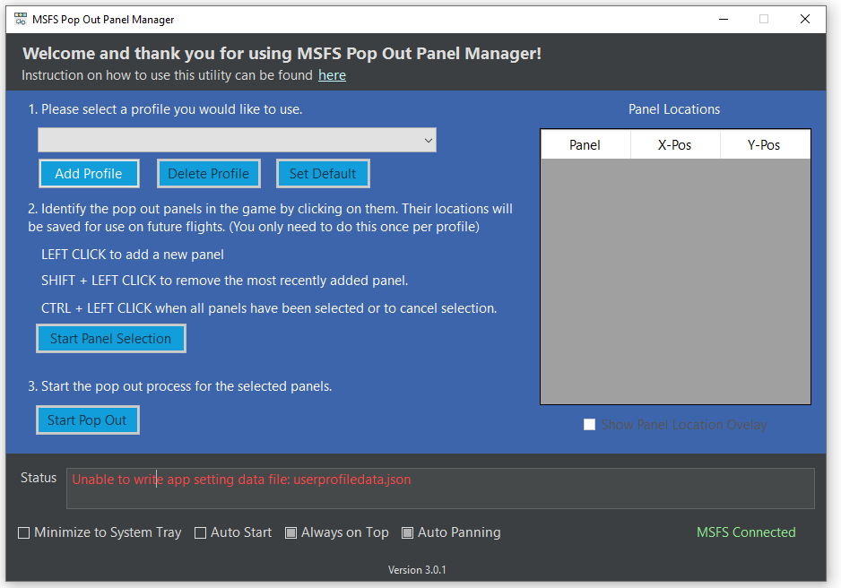 MSFS Pop Out Panel Manager (with Touch Panel Support) [v4.0.3] 104