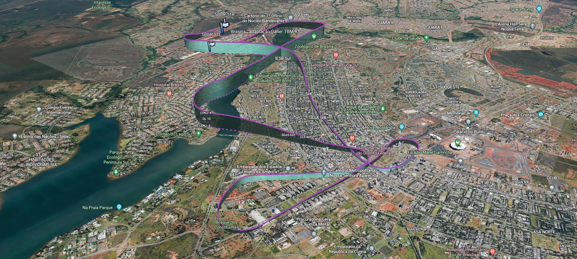 Brasilia low speed, low altitude flight on Daher TBM 930 Videos
