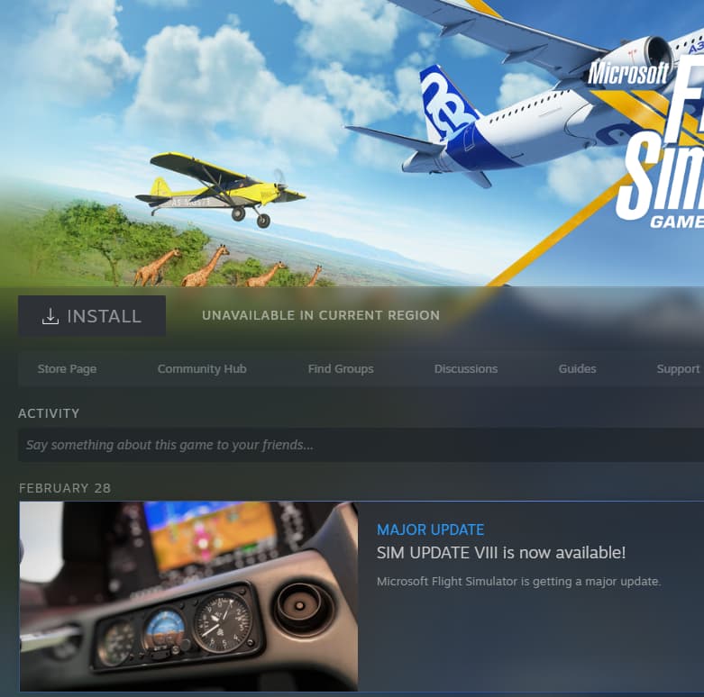 MFS2020 not available through Steam in Russia anymore - General Discussion  - Microsoft Flight Simulator Forums